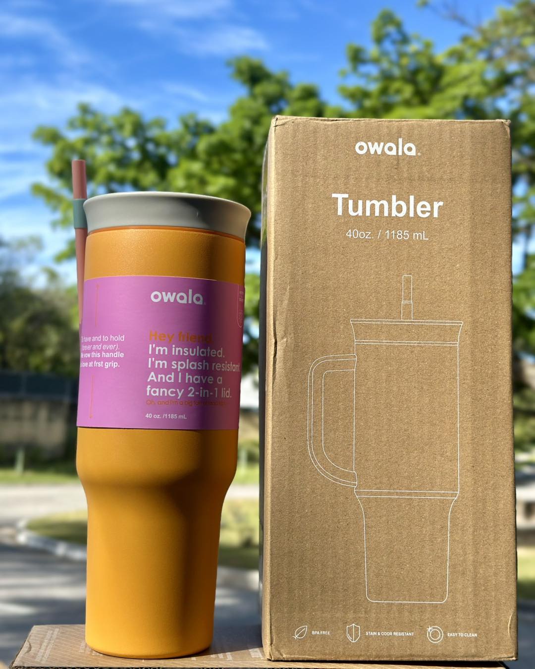 OWALA-40oz Tumbler (Naranja)